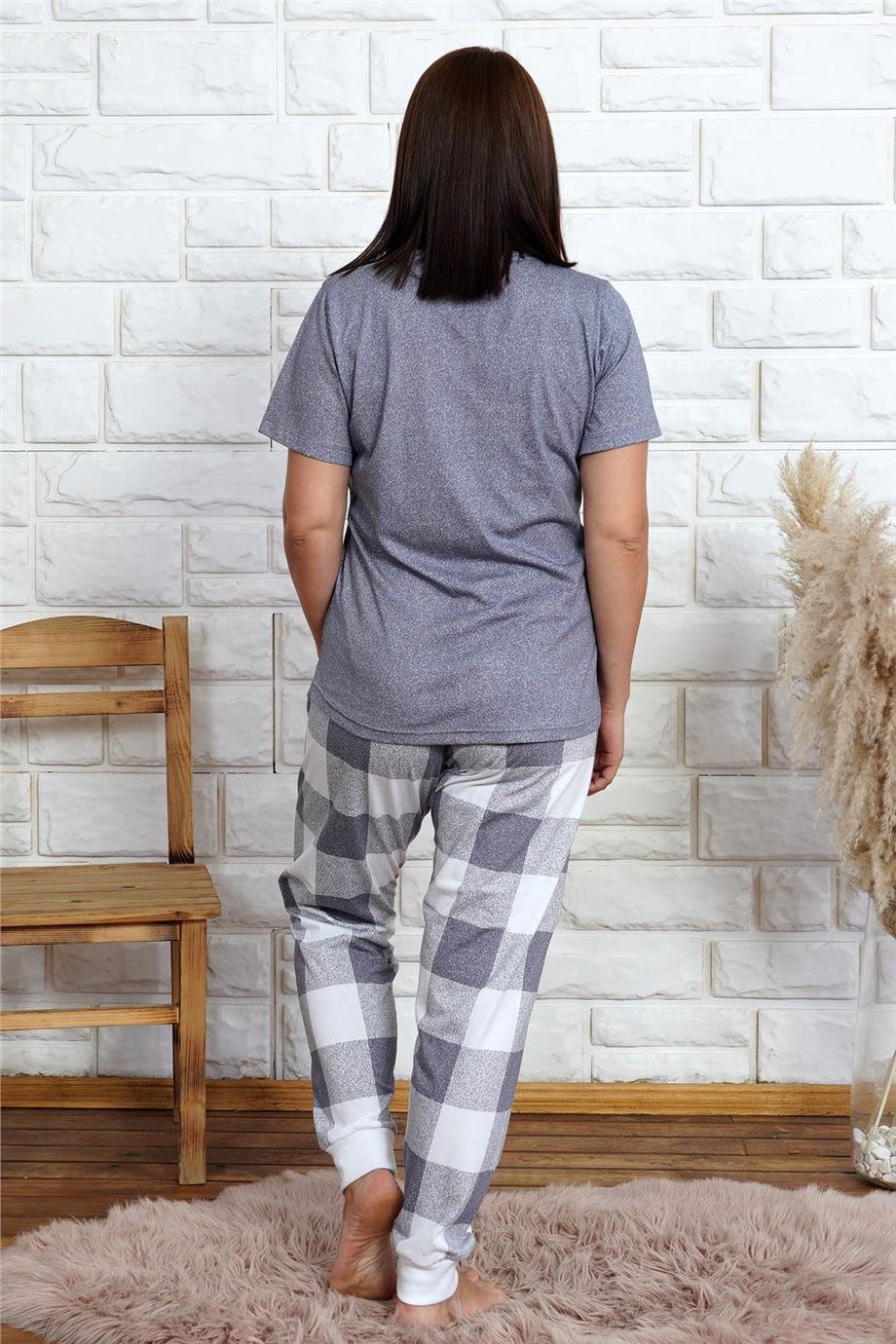 Vienetta Kadın Kısa Kollu Battal Pijama Takımı