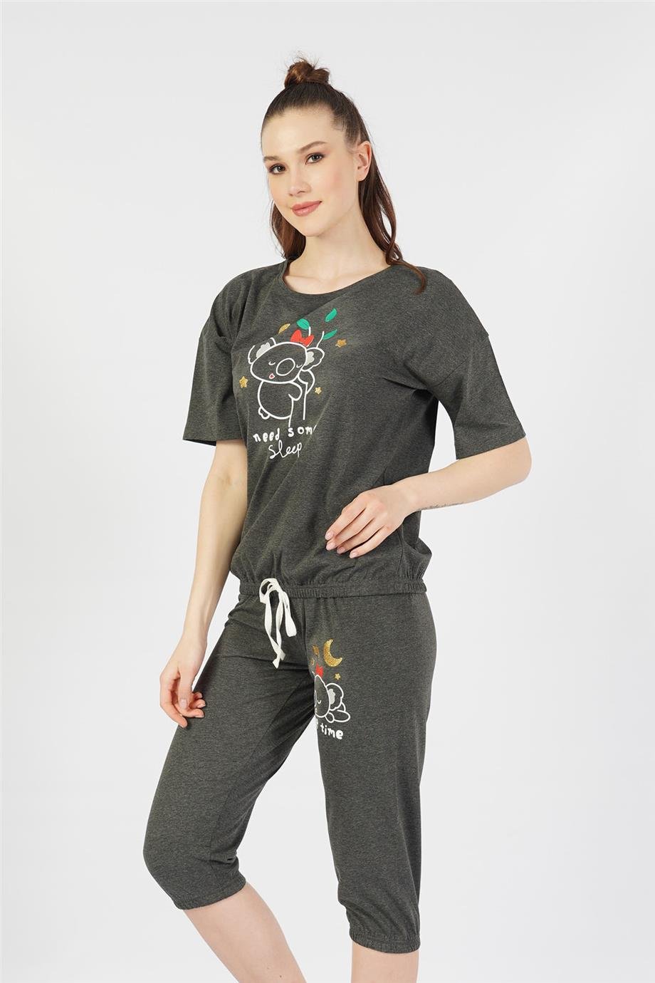 Vienetta Kadın Kısa Kollu Caprı Pijama Takımı