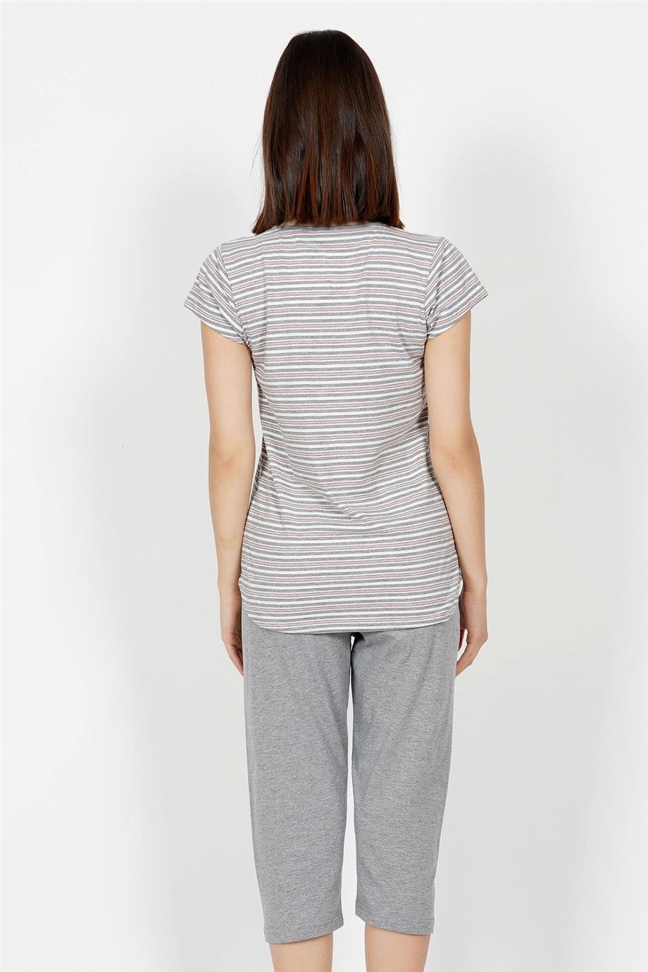 Vienetta Kadın Kısa Kollu Caprı Pijama Takımı