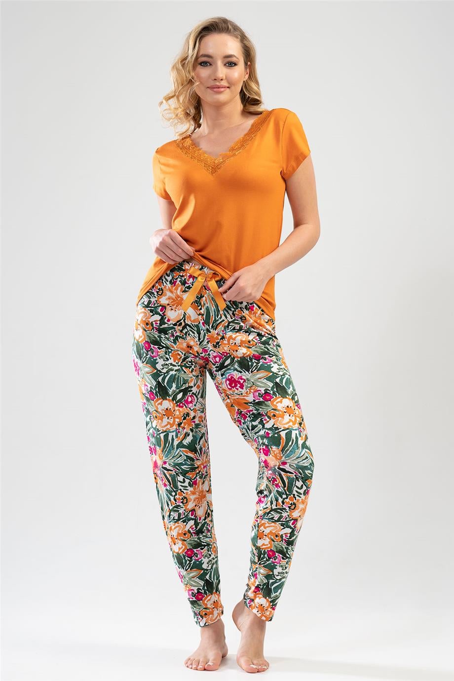 Vienetta Kadın Kısa Kollu Pijama Takımı