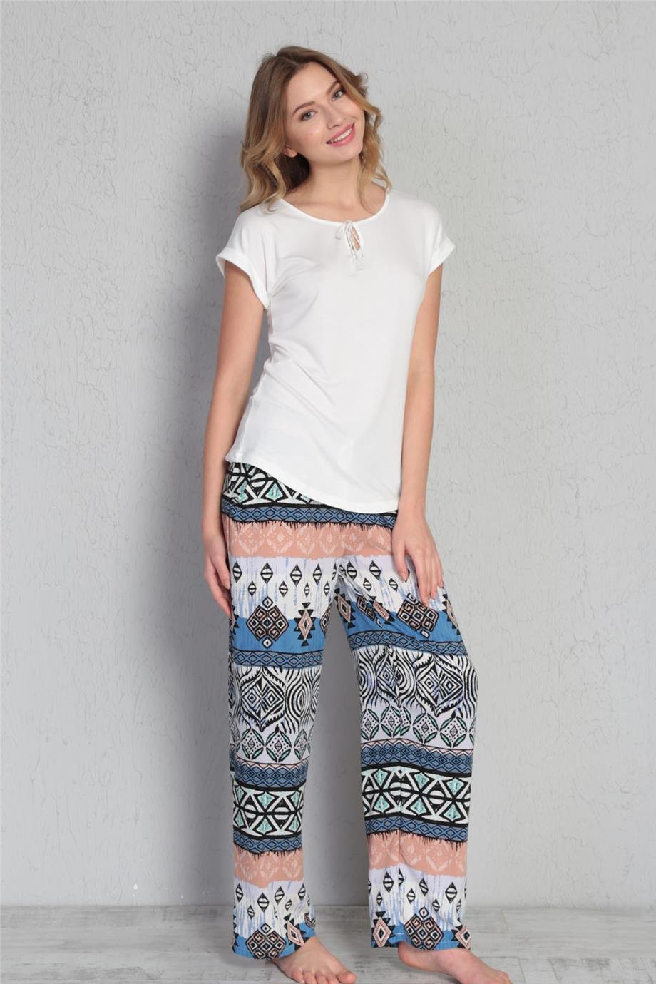 Vienetta Kadın Kısa Kollu Pijama Takımı