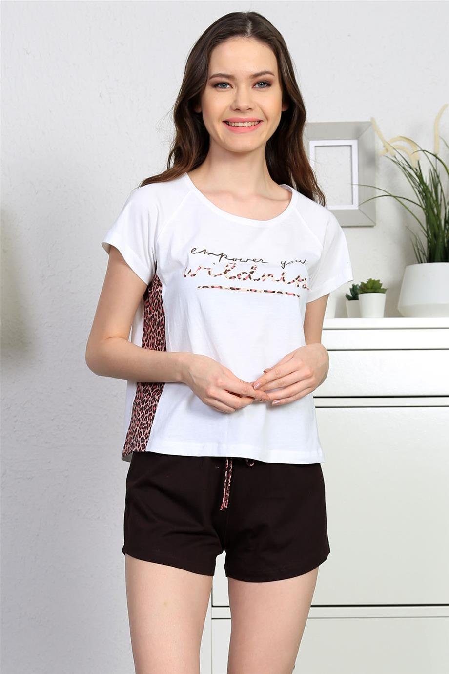 Vienetta Kadın Kısa Kollu Şortlu Pijama Takımı
