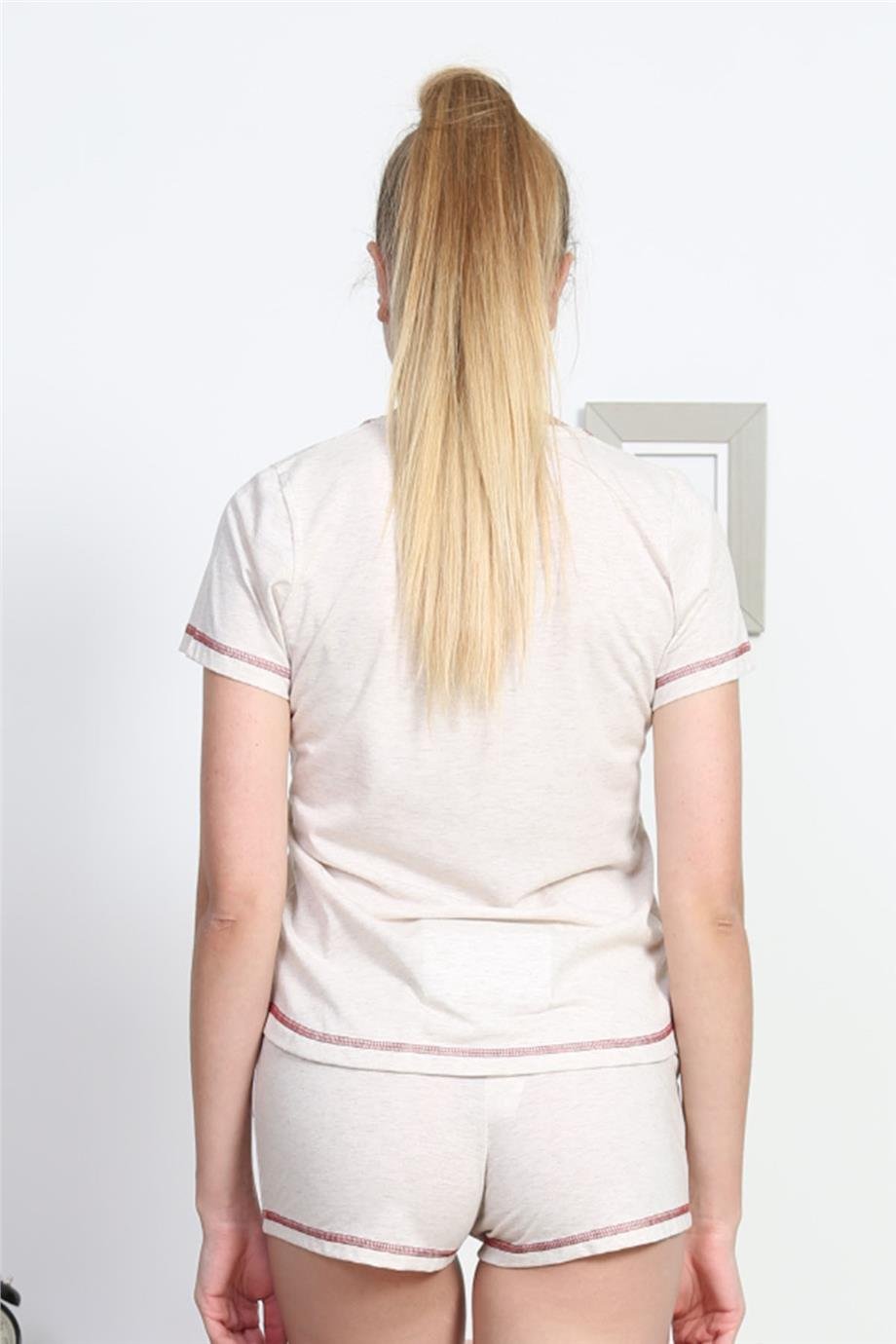 Vienetta Kadın Kısa Kollu Şortlu Pijama Takımı