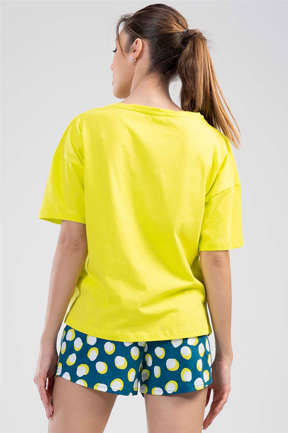 Vienetta Kadın Kısa Kollu Şortlu Pijama Takımı
