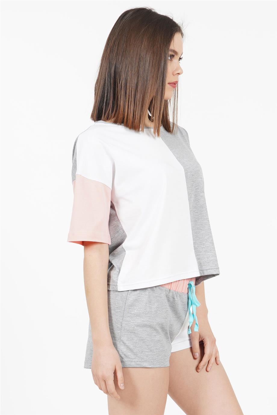 Vienetta Kadın Kısa Kollu Şortlu Pijama Takımı