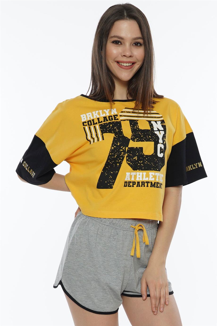 Vienetta Kadın Kısa Kollu Şortlu Pijama Takımı