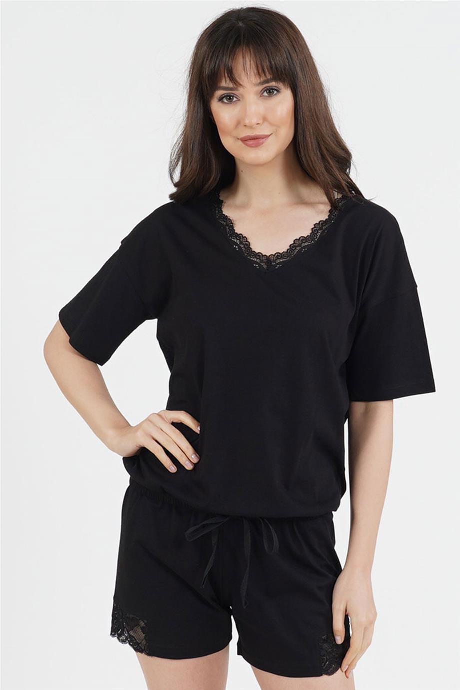 Vienetta Kadın Kısa Kollu Şortlu Pijama Takımı