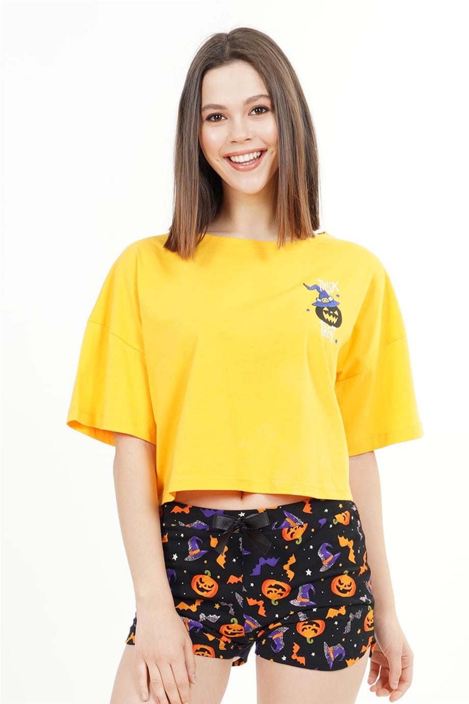 Vienetta Kadın Kısa Kollu Şortlu Pijama Takımı