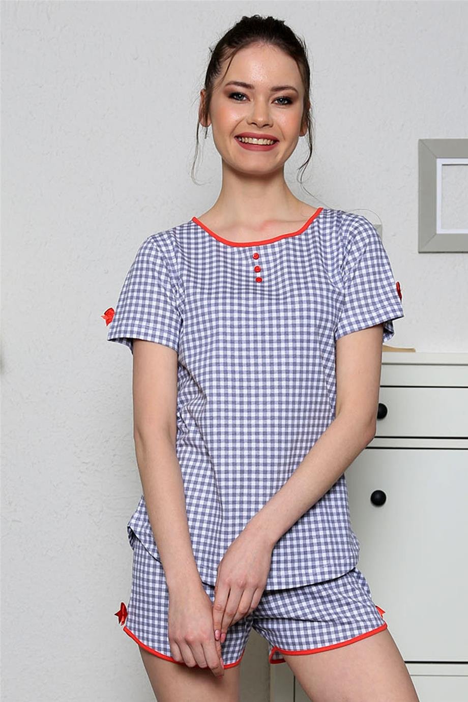 Vienetta Kadın Kısa Kollu Şortlu Pijama Takımı