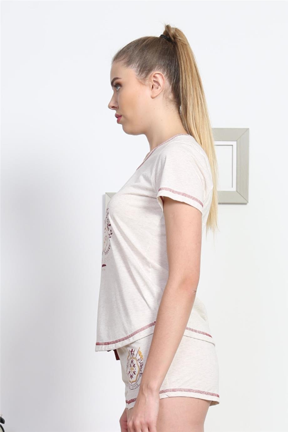 Vienetta Kadın Kısa Kollu Şortlu Pijama Takımı