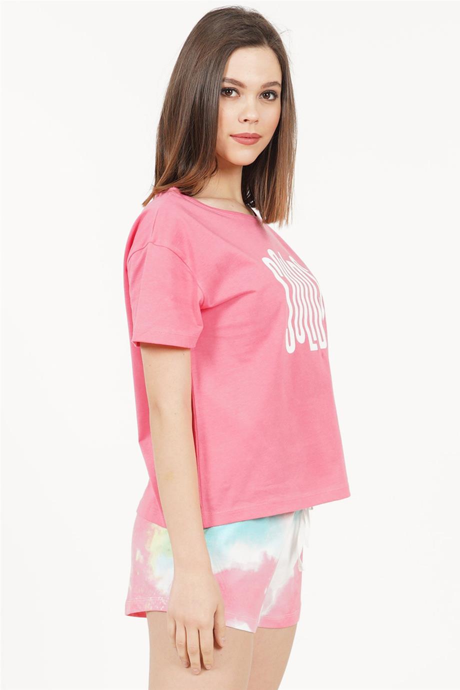 Vienetta Kadın Kısa Kollu Şortlu Pijama Takımı