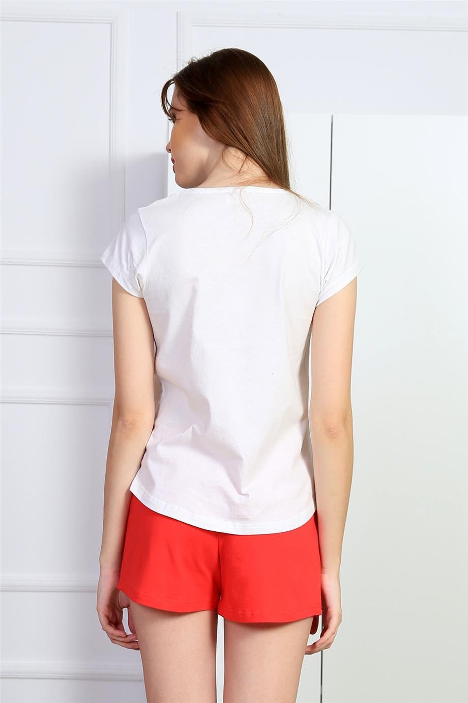 Vienetta Kadın Kısa Kollu Şortlu Pijama Takımı