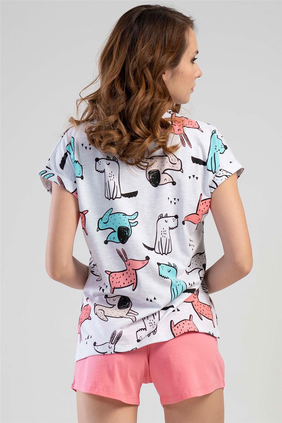 Vienetta Kadın Kısa Kollu Şortlu Pijama Takımı