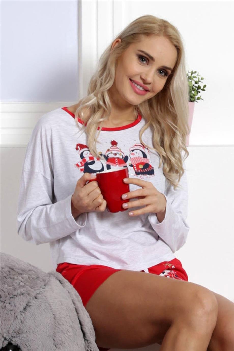 Vienetta Kadın Kısa Kollu Şortlu Pijama Takımı