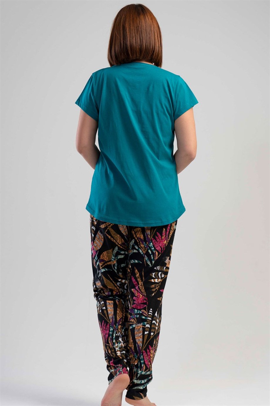 Vienetta Kadın (Mint) Kısa Kollu Büyük Beden Pijama Takımı 1112840049