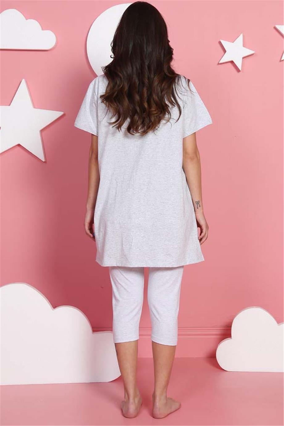 Vienetta Kadın Pijama Caprı Kısa Kol