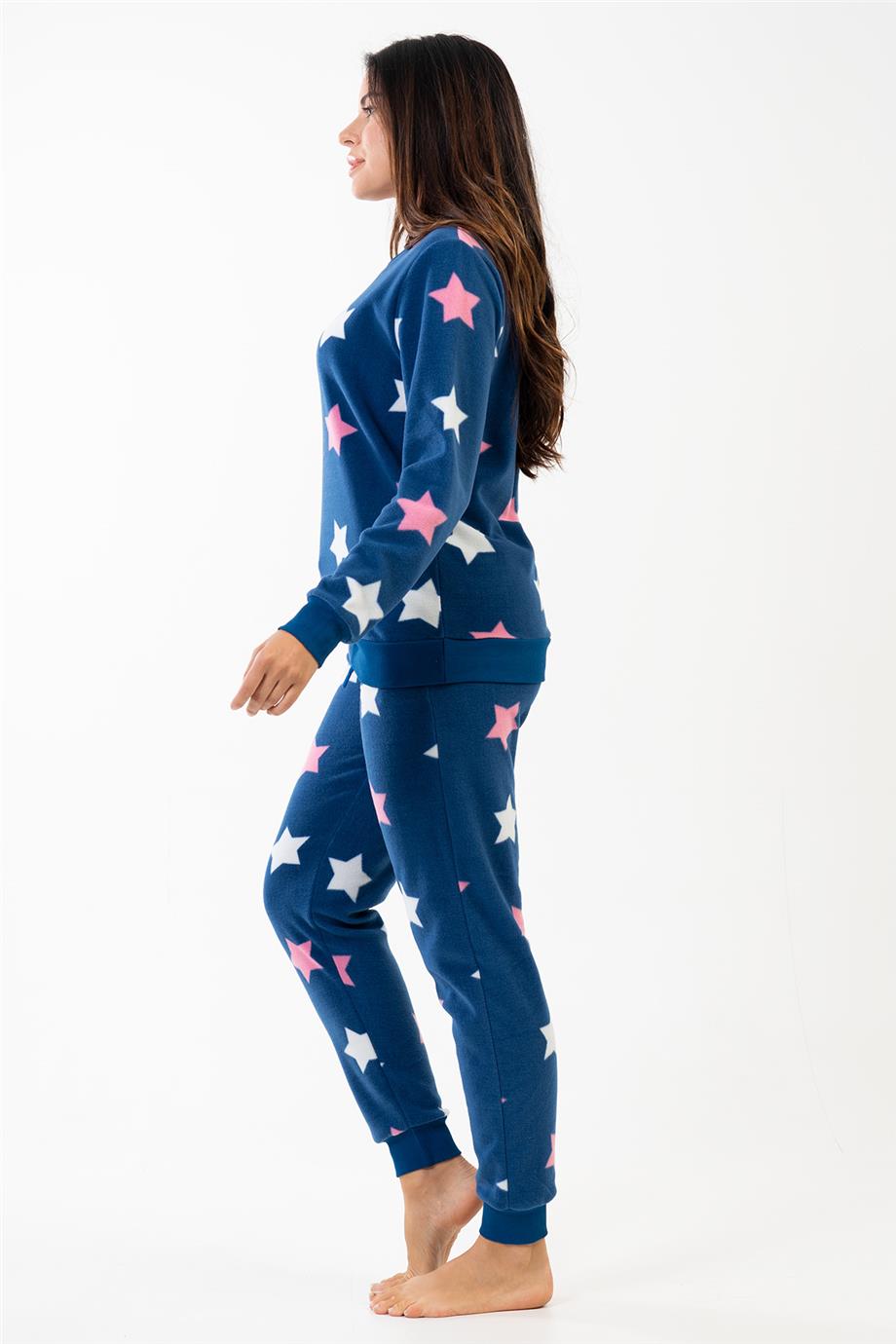 Vienetta Kadın Polar Uzun Kollu Pijama Takımı