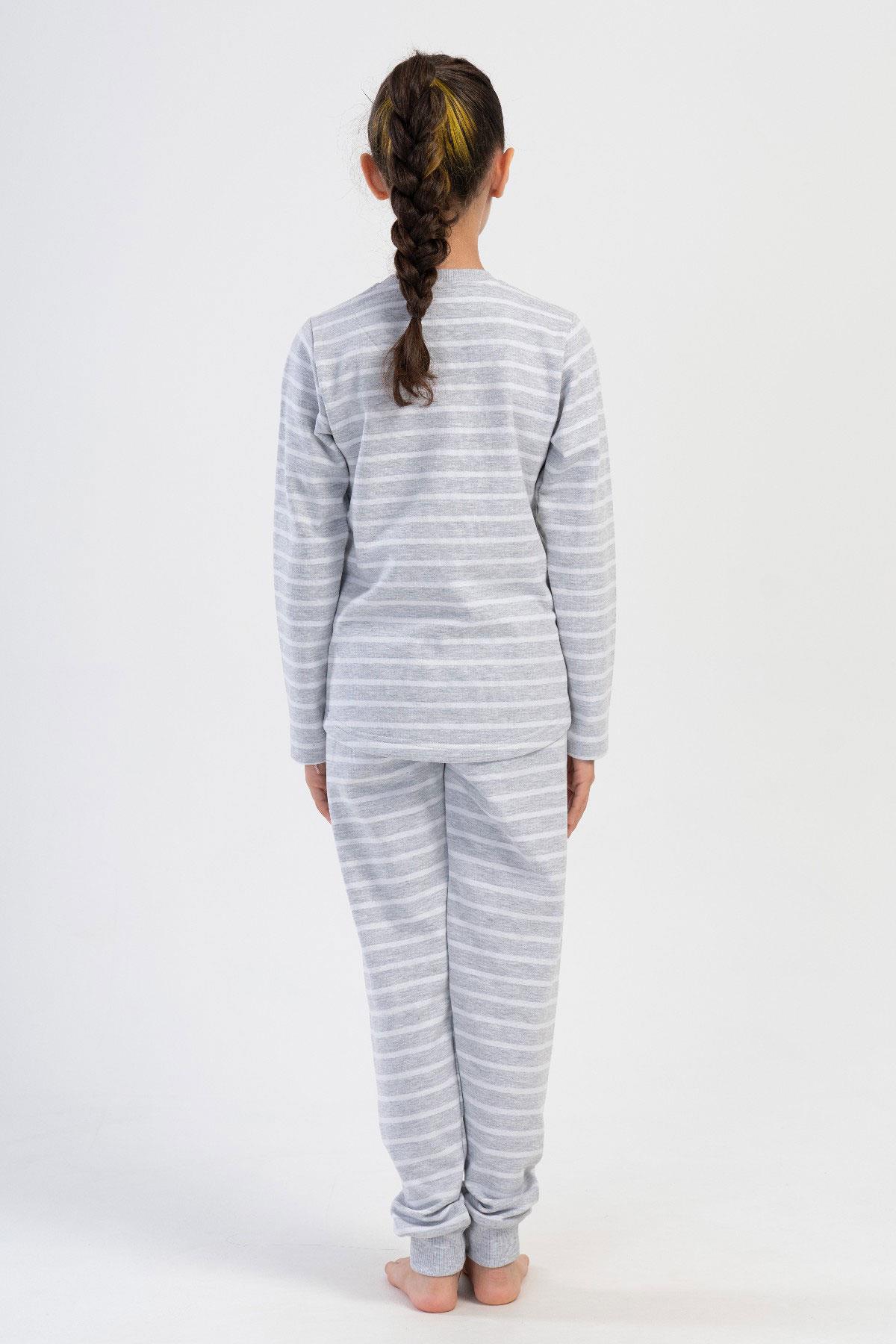 Vienetta Kids 4030180000 Kız Çocuk Uzun Kollu 2 İplik Pijama Takımı