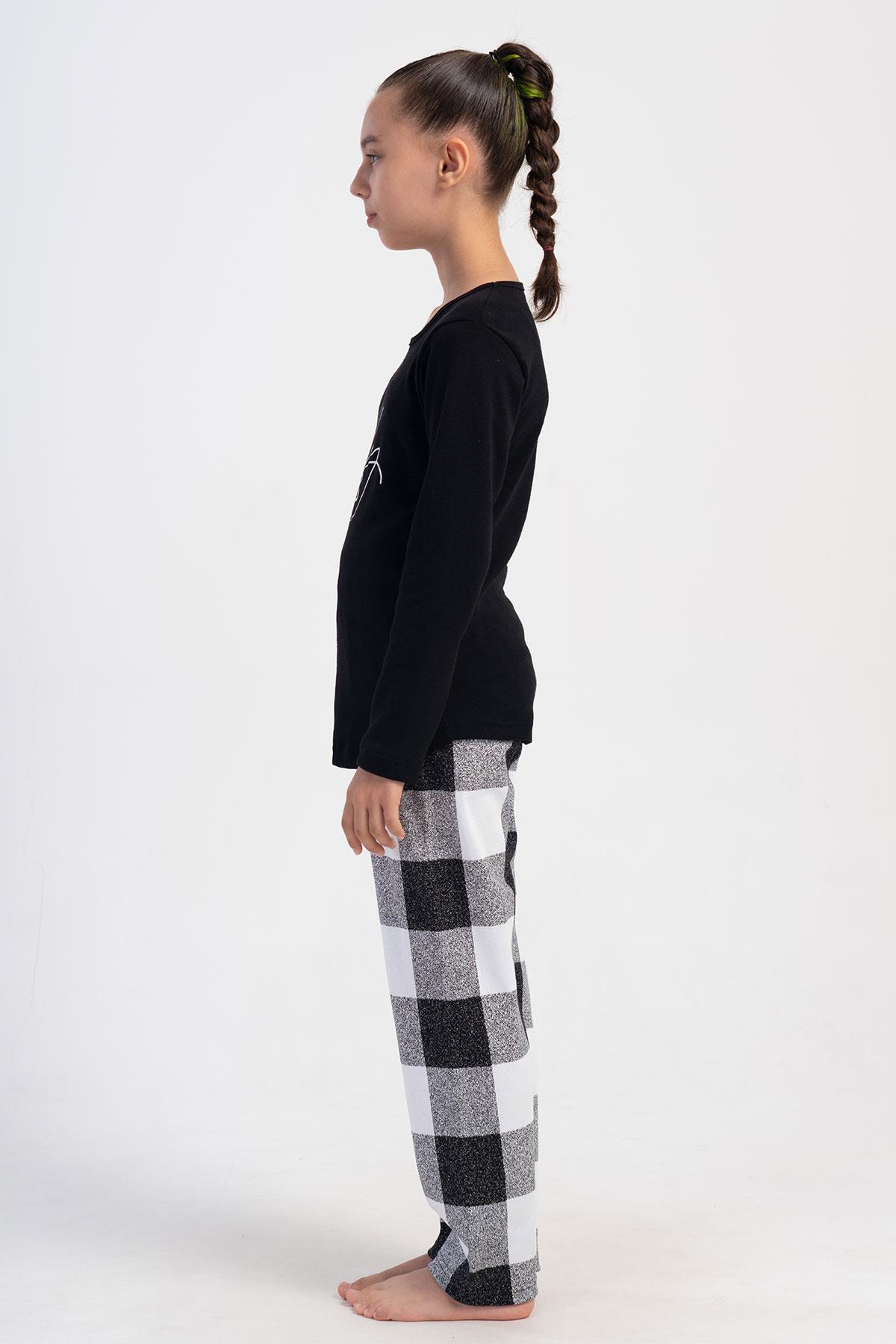 Vienetta Kids 4033521722 Kız Çocuk Uzun Kollu Pijama Takımı