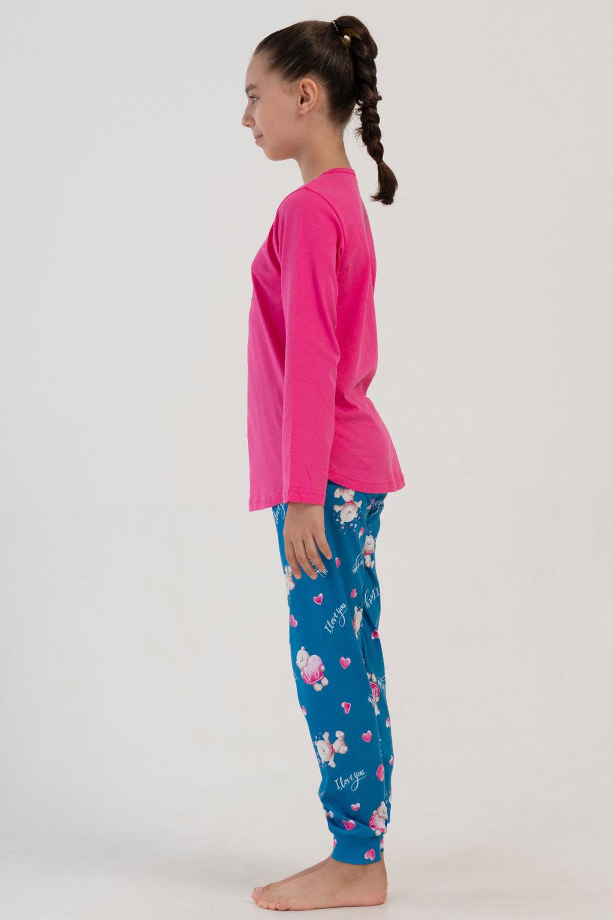 Vienetta Kids 4052845698 Kız Çocuk Uzun Kollu Pijama Takımı
