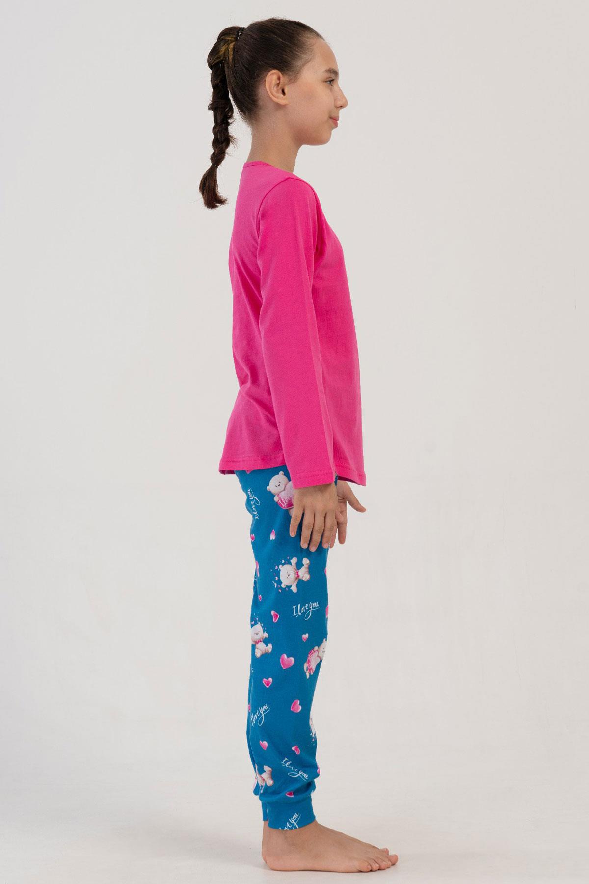 Vienetta Kids 4052845698 Kız Çocuk Uzun Kollu Pijama Takımı