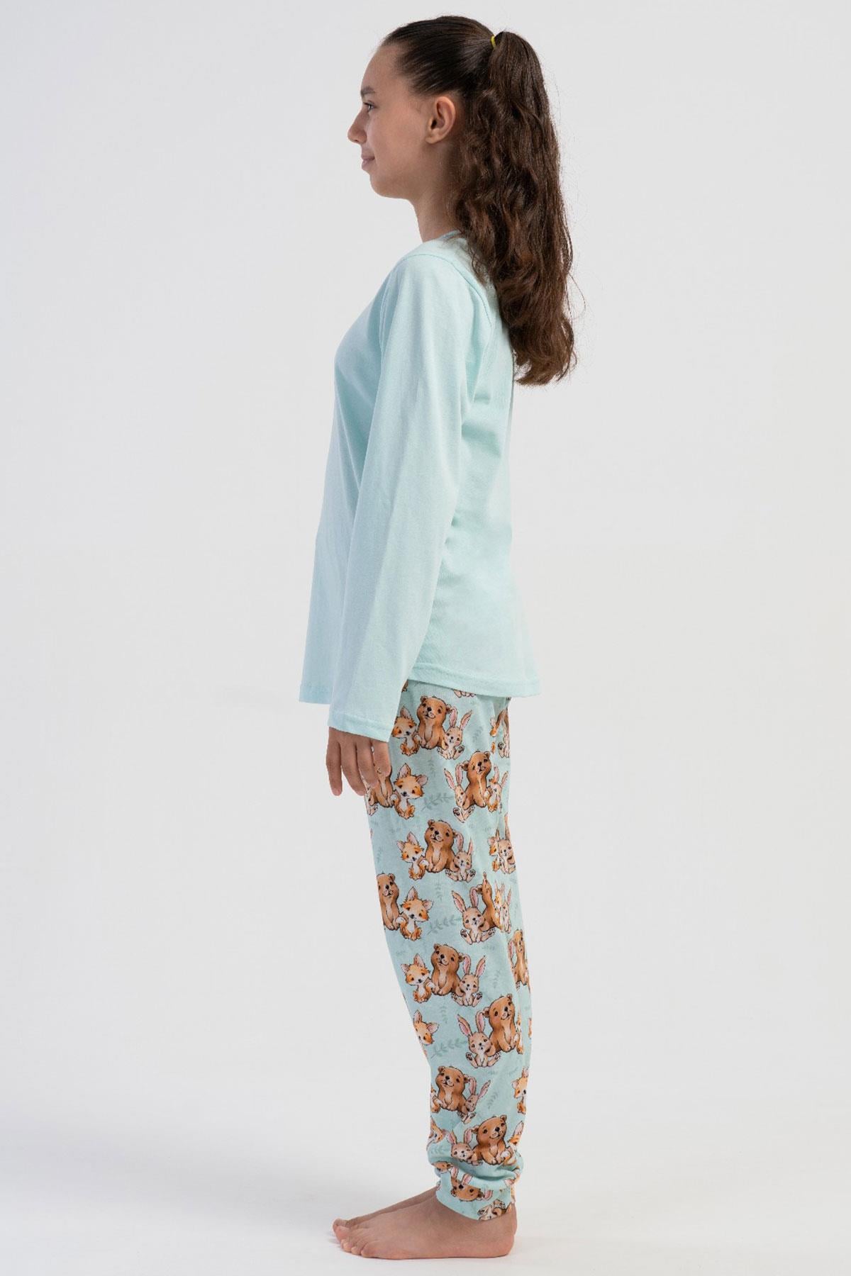 Vienetta Kids 5031933197 Kız Çocuk Uzun Kollu Pijama Takımı