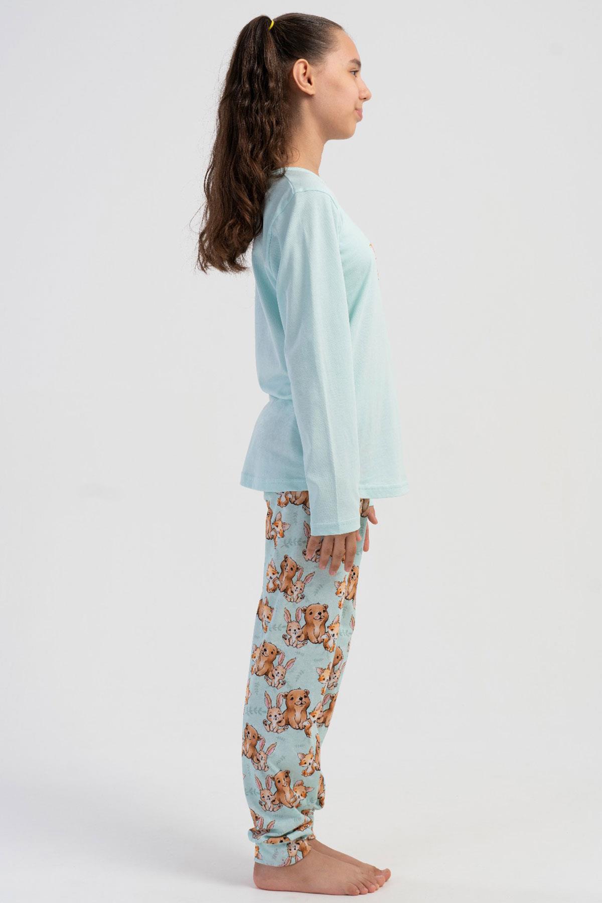 Vienetta Kids 5031933197 Kız Çocuk Uzun Kollu Pijama Takımı