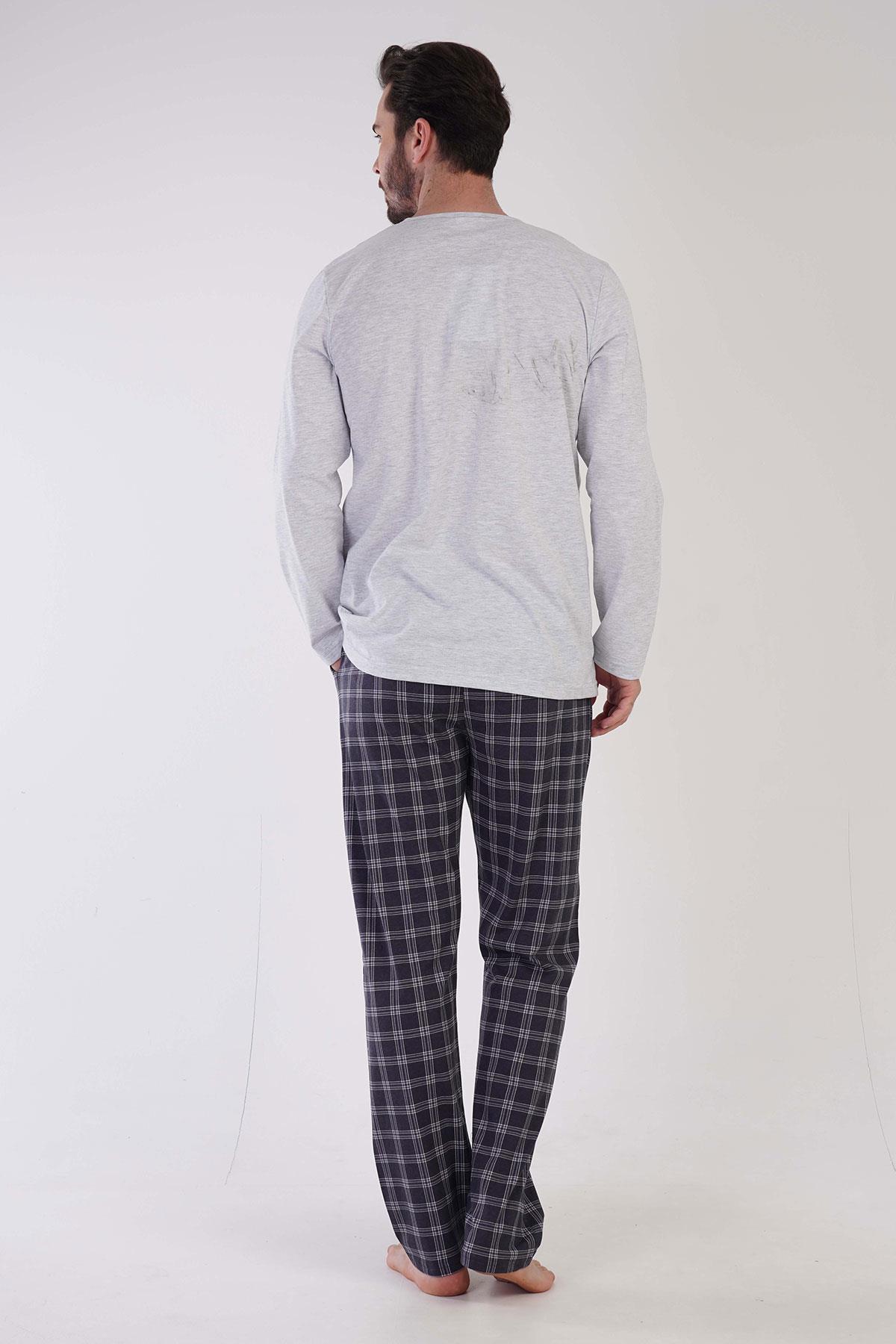 Vienetta Man 3050222106 Erkek Uzun Kollu P.Suprem Pijama Takımı