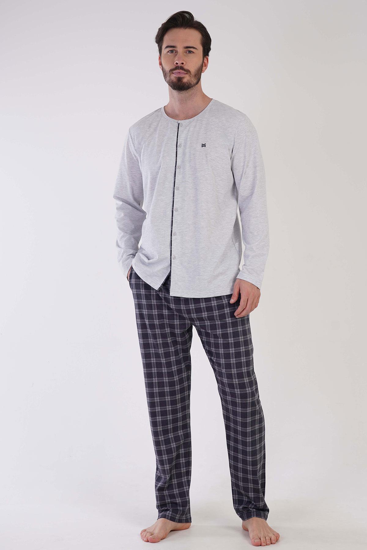 Vienetta Man 3050222106 Erkek Uzun Kollu P.Suprem Pijama Takımı