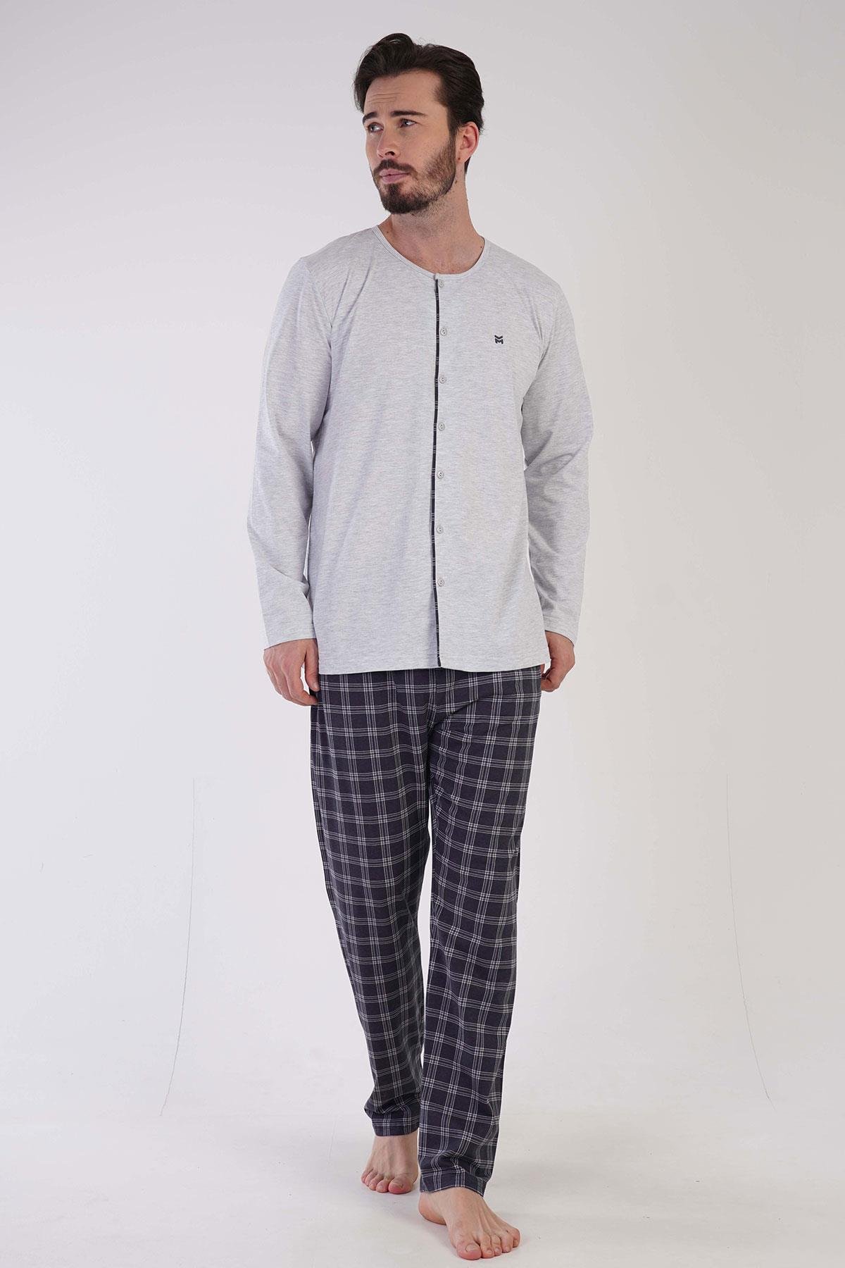 Vienetta Man 3050222106 Erkek Uzun Kollu P.Suprem Pijama Takımı