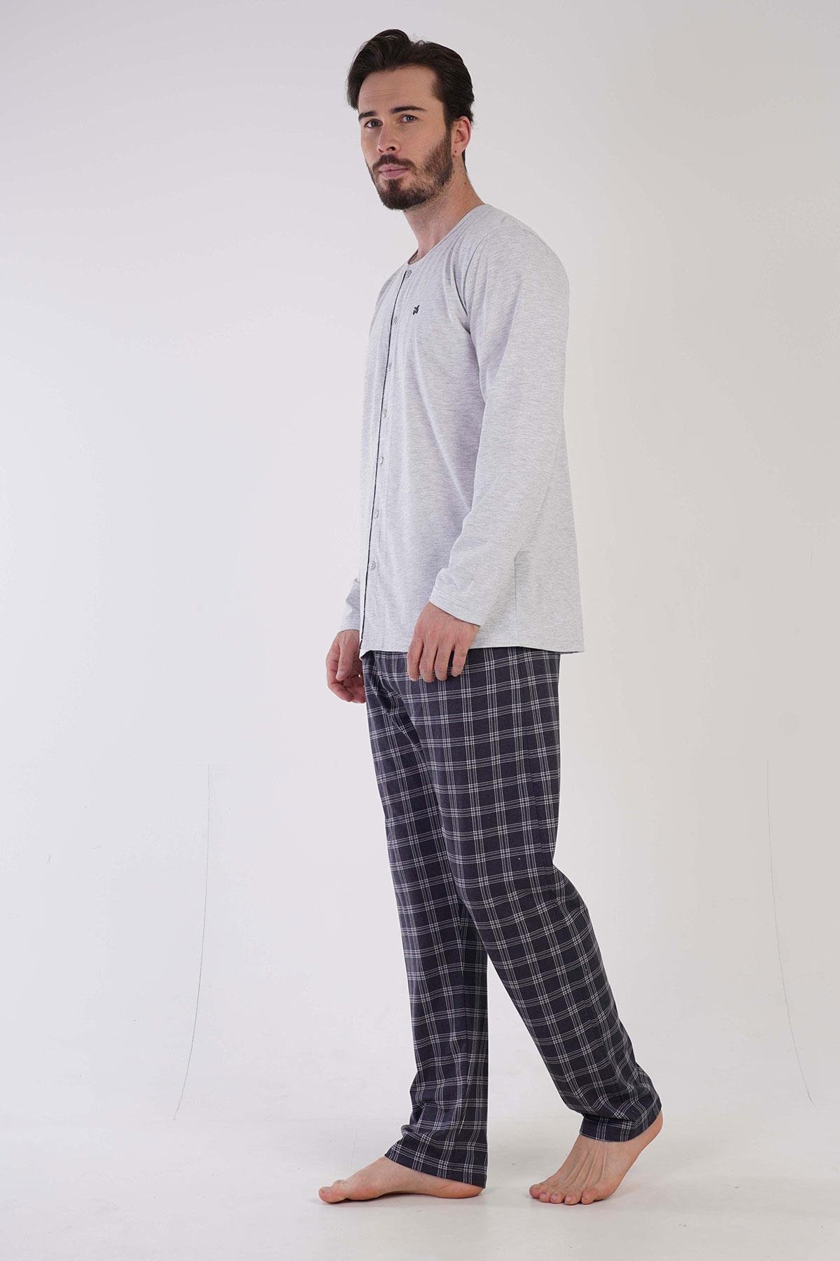 Vienetta Man 3050222106 Erkek Uzun Kollu P.Suprem Pijama Takımı