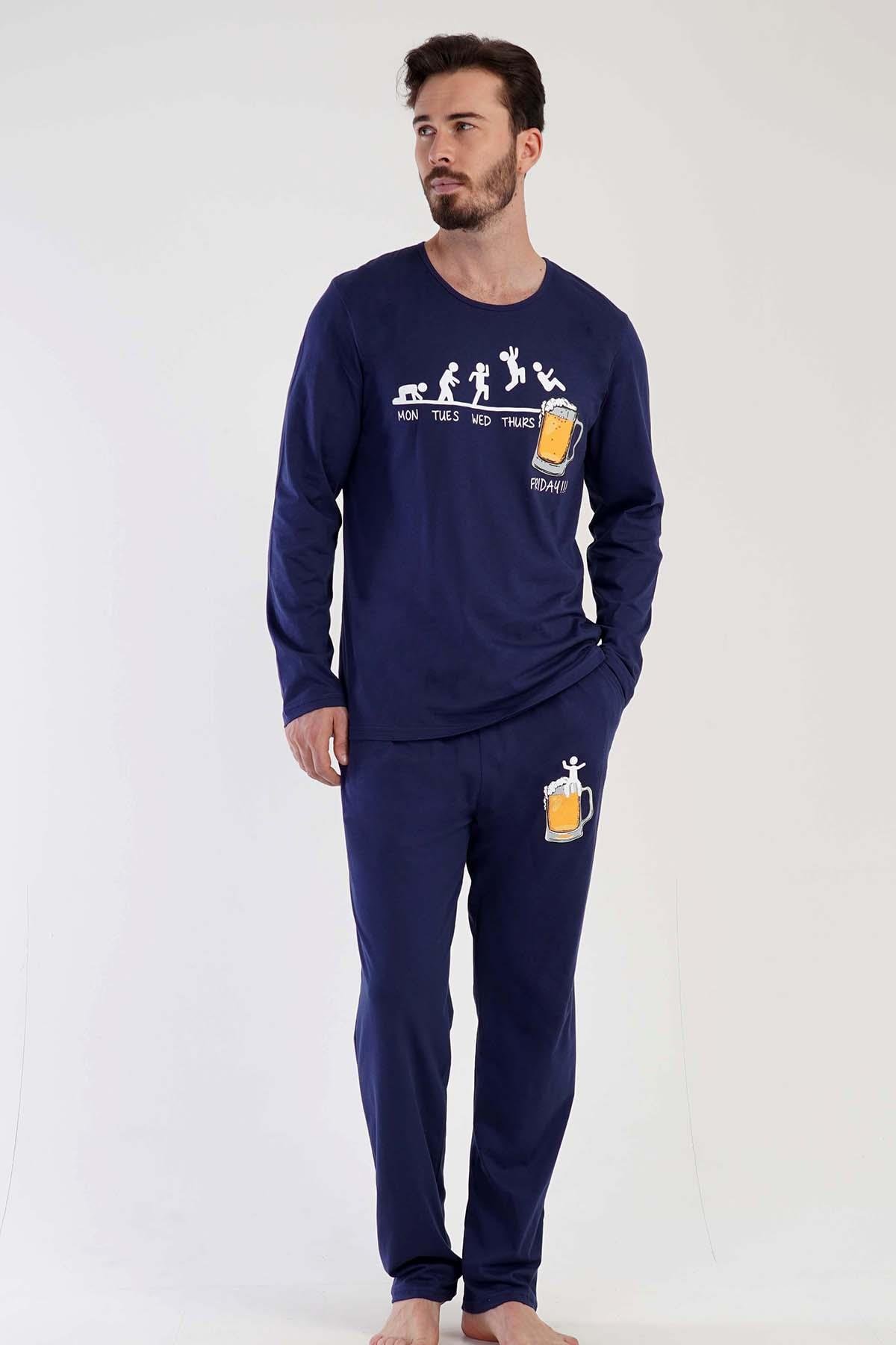 Vienetta Man 3060250000 Erkek Uzun Kollu Pijama Takımı