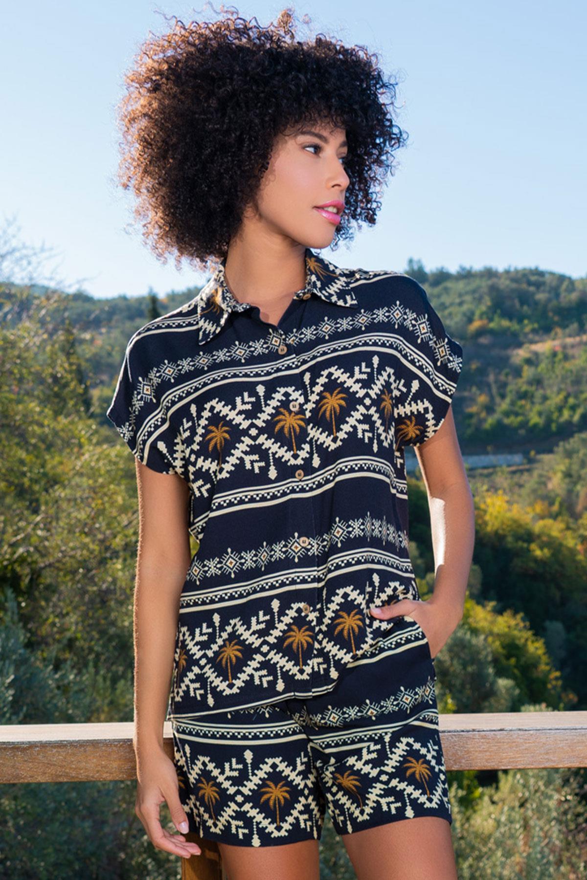 Vienetta Plus 4092740610 Kadın Kısa Kol Şort Takım