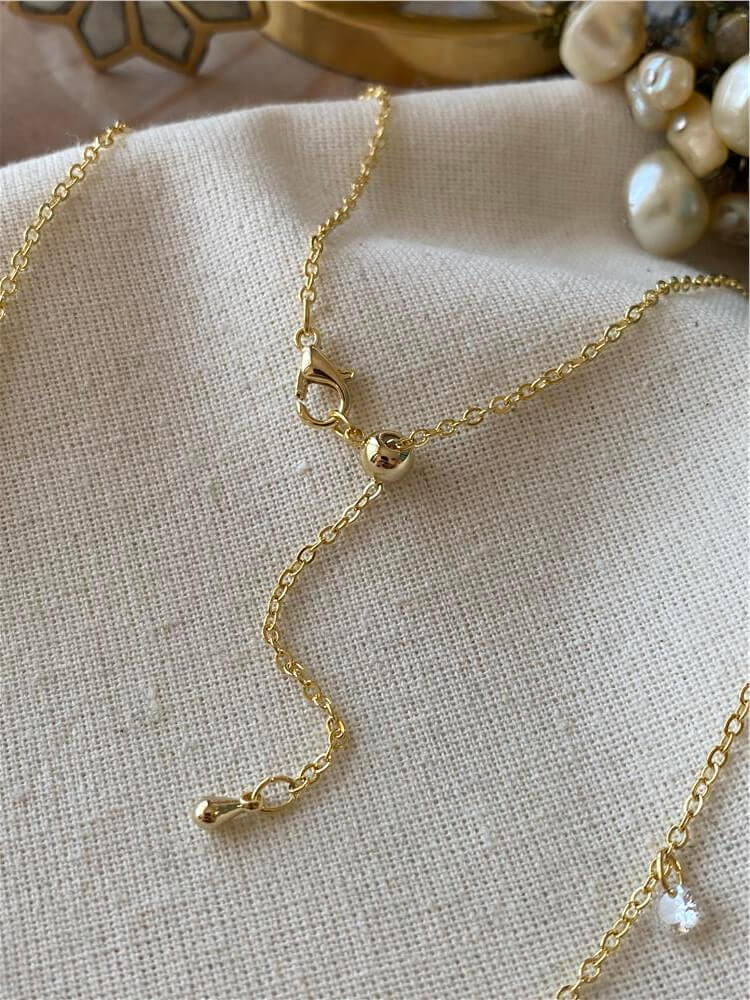 14K Asansörlü Cleef Charm Sallantılı Kolye