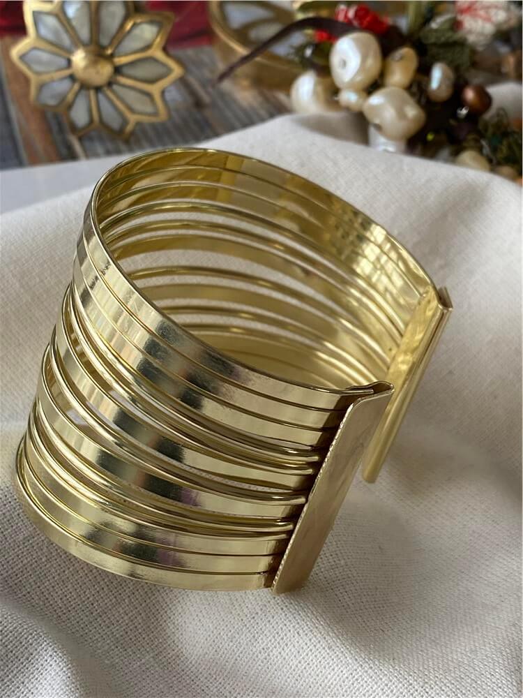14K Çoklu Bilezik Görünümlü Kelepçe