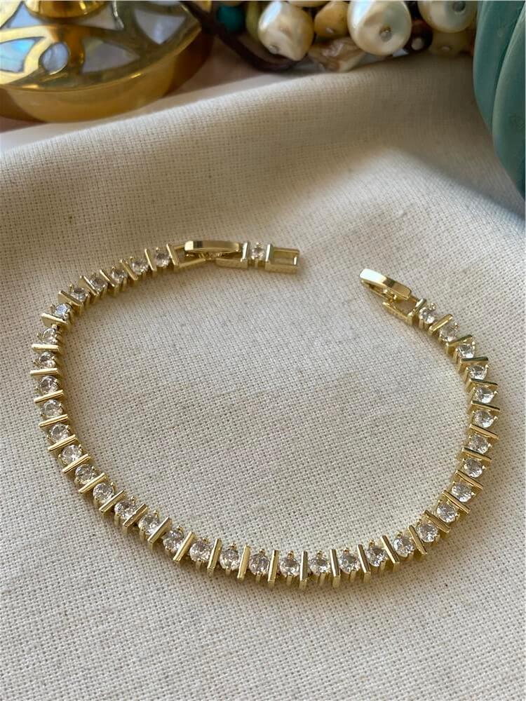 14K Çubuk Detaylı Suyolu Bileklik