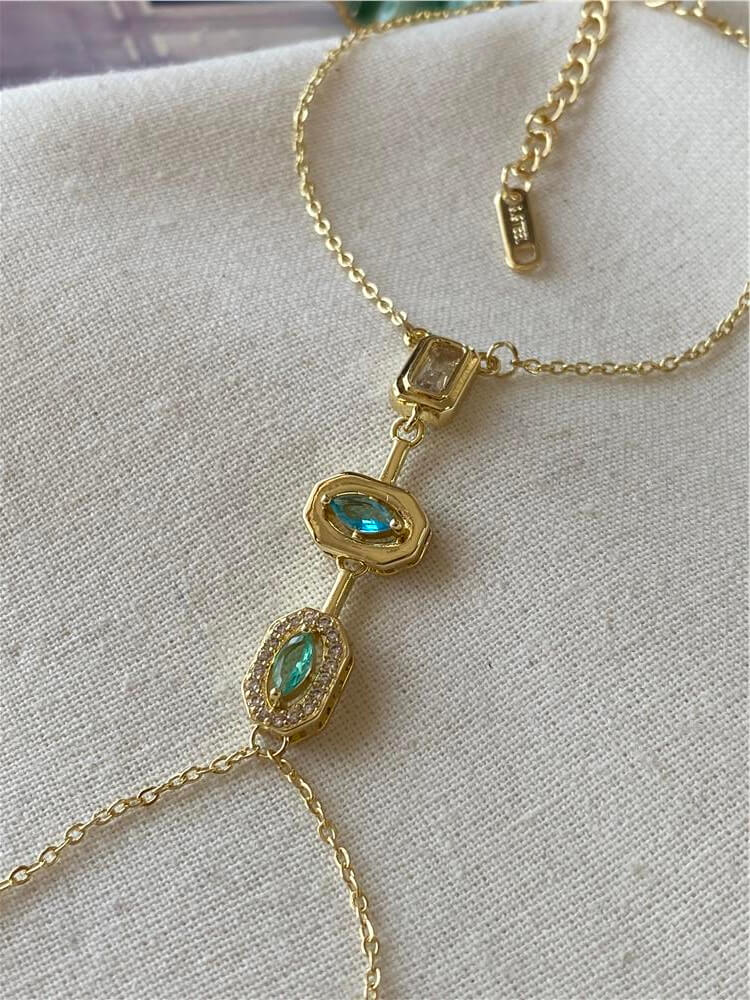 14K Mavi Taşlı Element Şahmeran