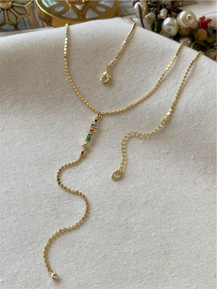 14K Minimal Element Y Model Kolye
