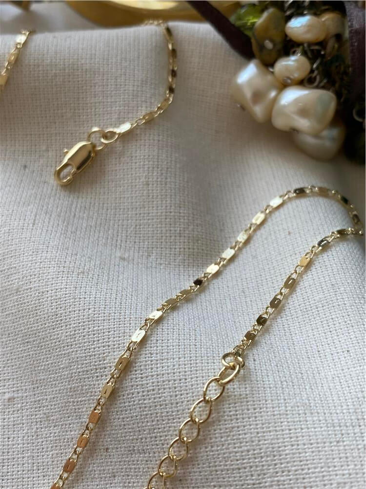 14K Parlak Lock Model Zincir