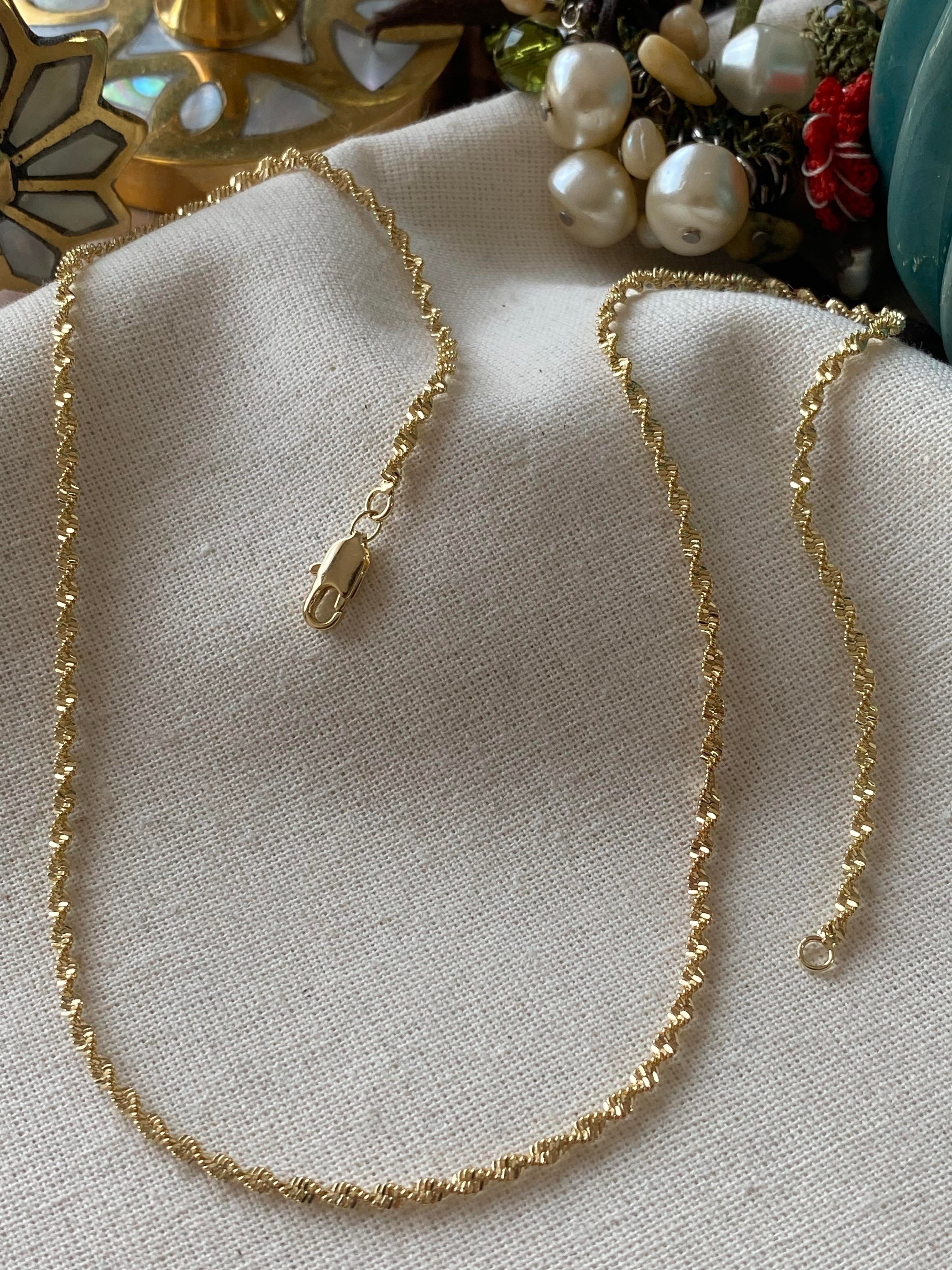 14K Singapur Zincir 