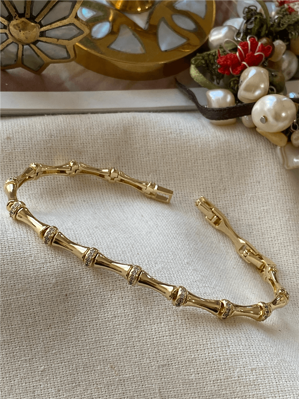 14K Taşlı Bone Bileklik