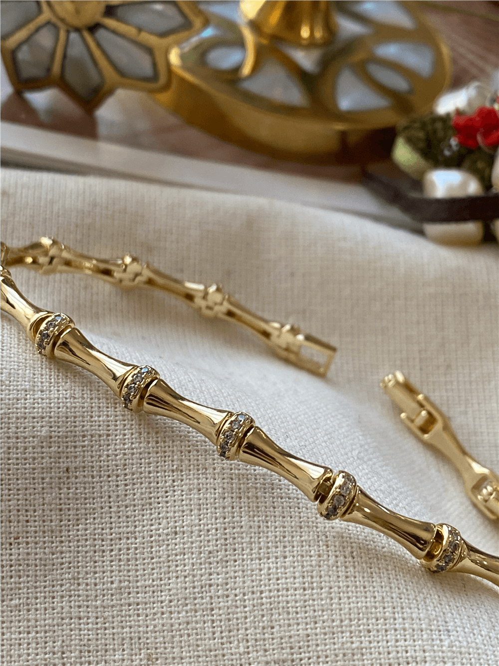 14K Taşlı Bone Bileklik