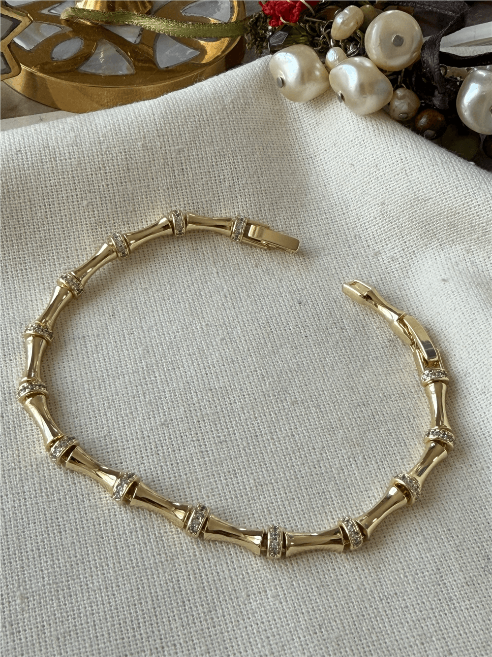 14K Taşlı Bone Bileklik
