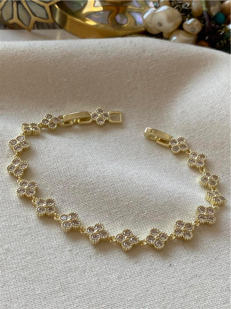 14K Taşlı Cleef Bileklik