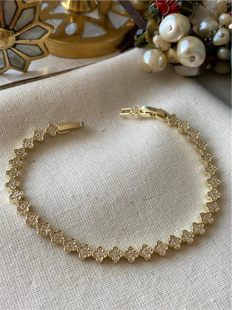 14K Taşlı Cleef Model Bileklik