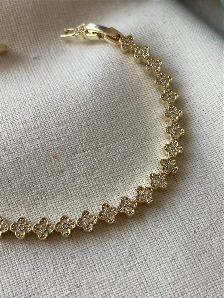 14K Taşlı Cleef Model Bileklik