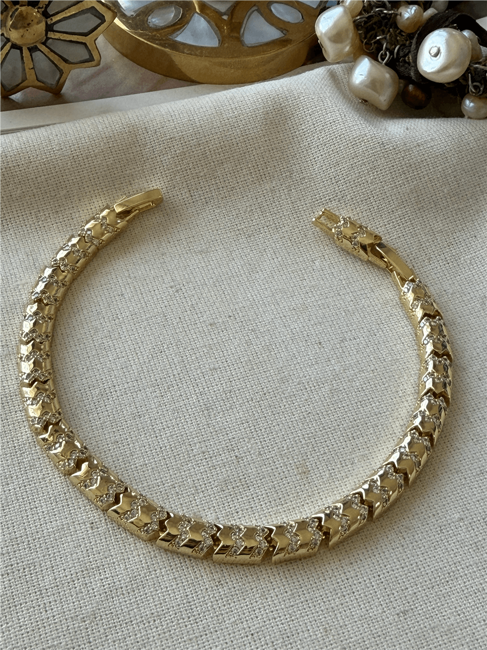 14K Taşlı Snake Bileklik
