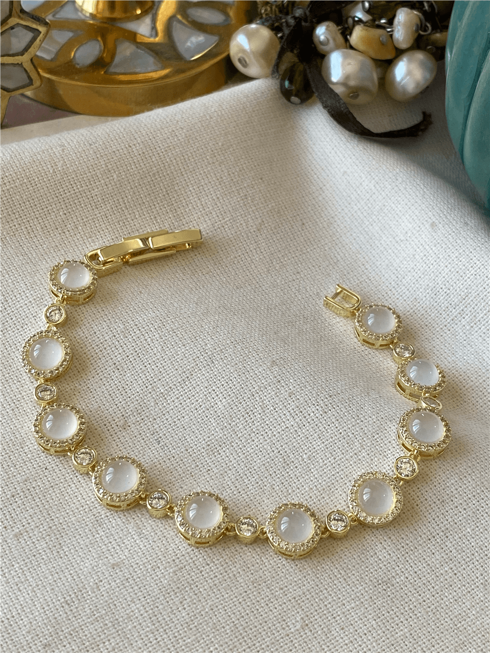 14K Yuvarlak Bubble Bileklik