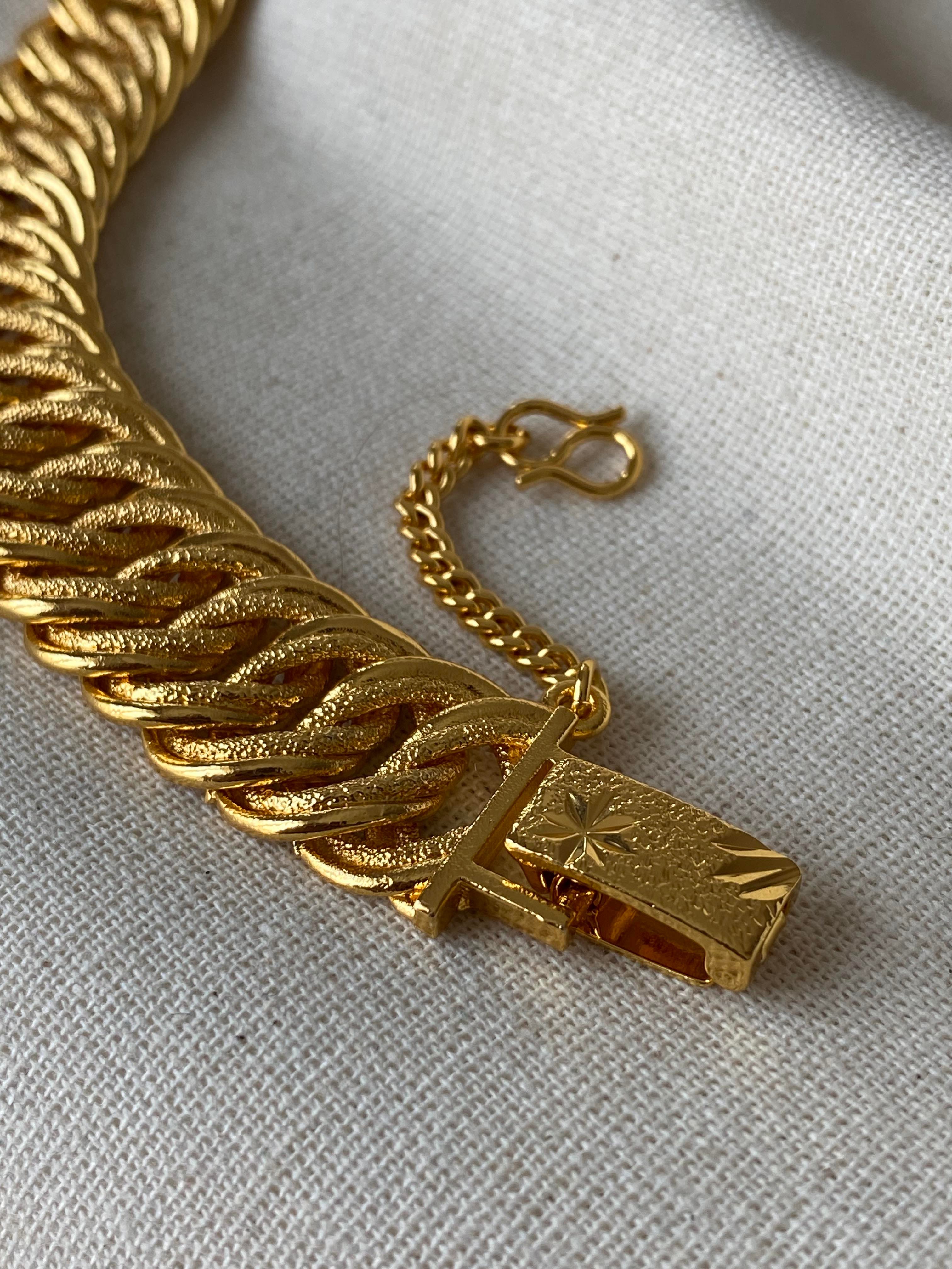 22 Ayar Geniş Örme Bileklik