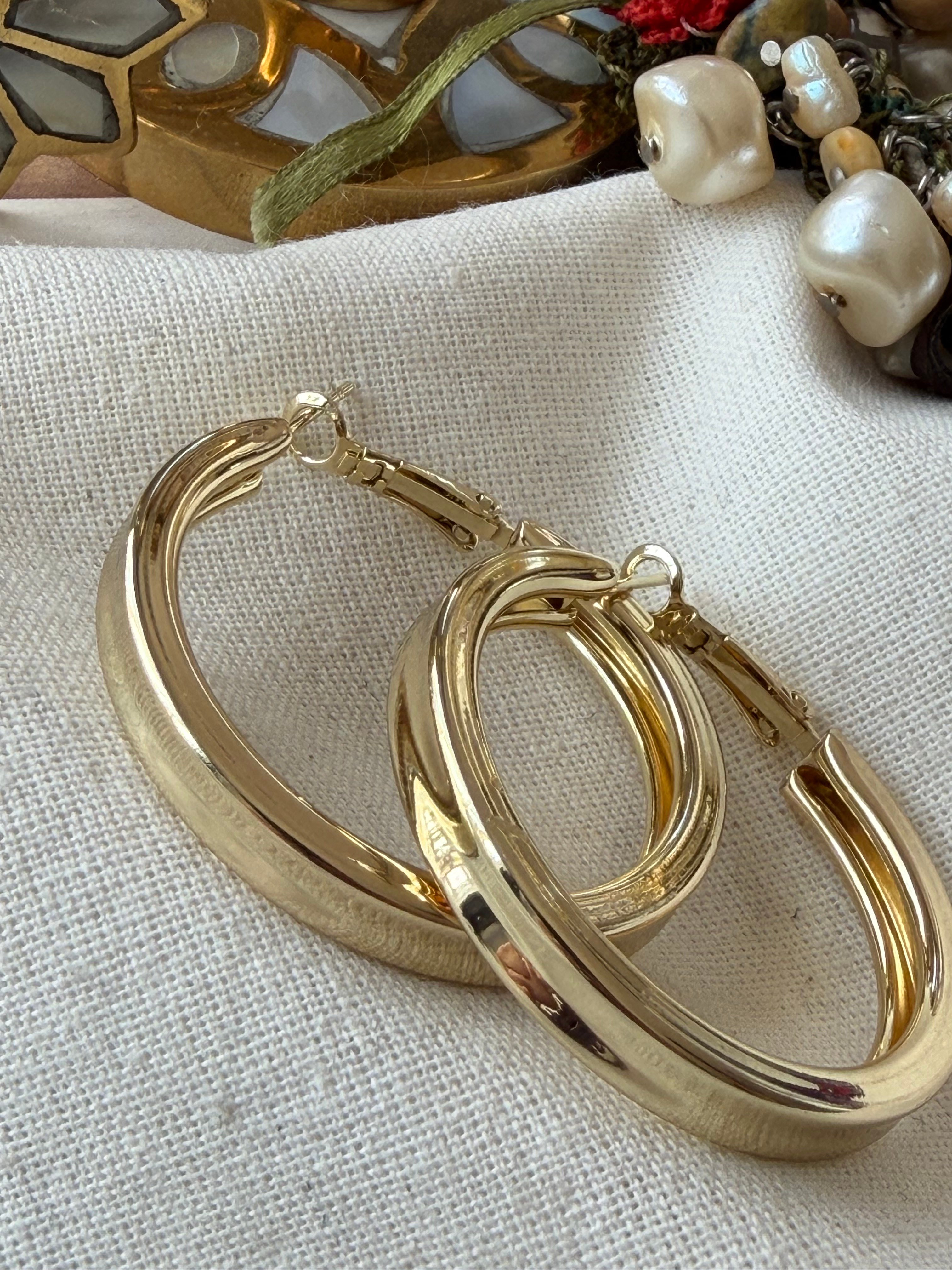 4 cm Küt Halka Küpe